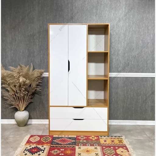 کمد لباس mdf کتابخانه دار مبلمان اورلین مدل 975769