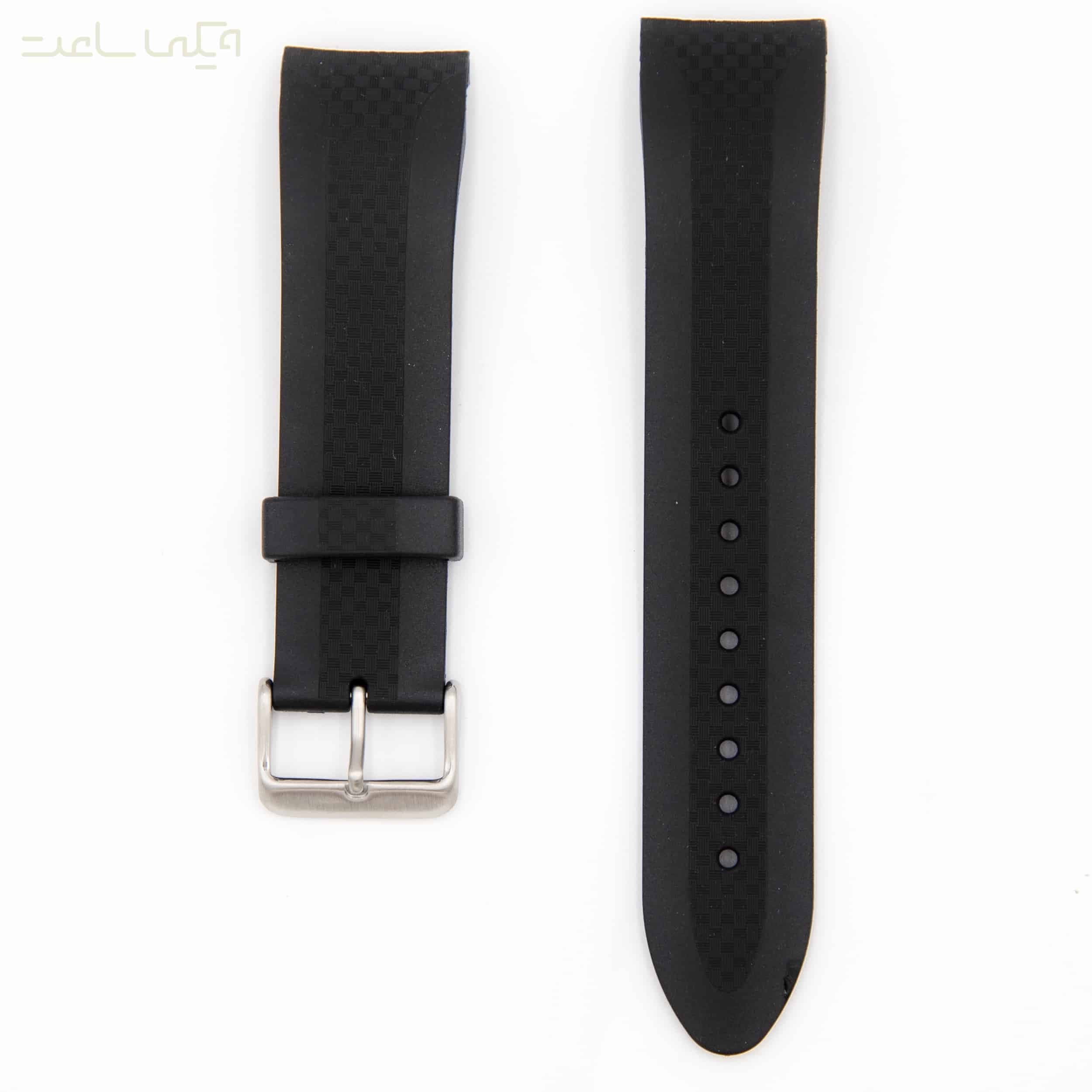 بند ساعت سیلیکونی سرهلالی 24mm