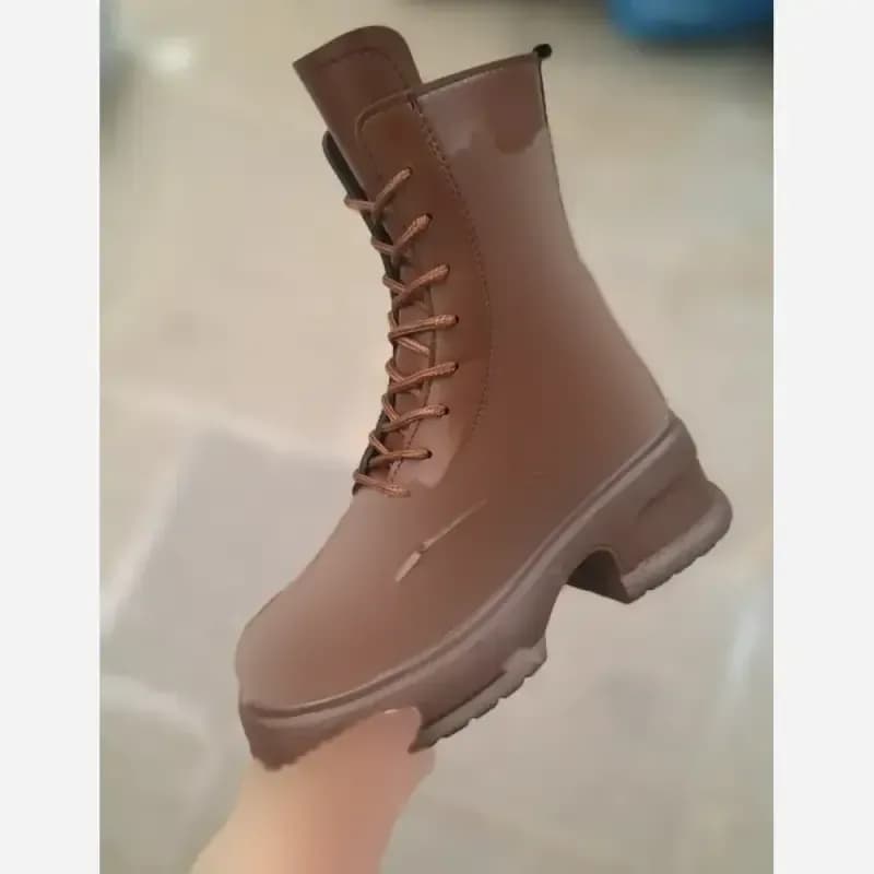 بوت لژ دار زنانه در دو رنگ مشکی و قهوه ای سایز 37 تا 40 — تصویر ۴