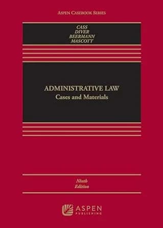 و دانلود نسخه کامل کتاب زبان اصلی Administrative Law: Cases and Materials (Aspen Casebook Series) PDF | دانلود کتاب خارجی