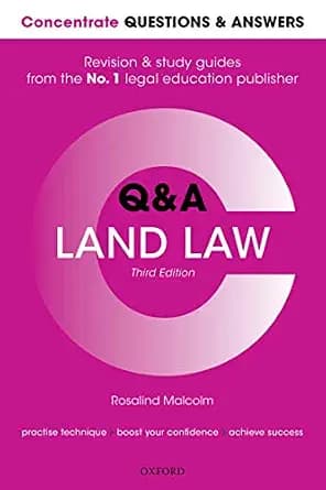 و دانلود نسخه کامل کتاب زبان اصلی Concentrate Questions and Answers Land Law: Law Q&A Revision and Study Guide (Concentrate Questions & Answers) PDF | دانلود کتاب خارجی