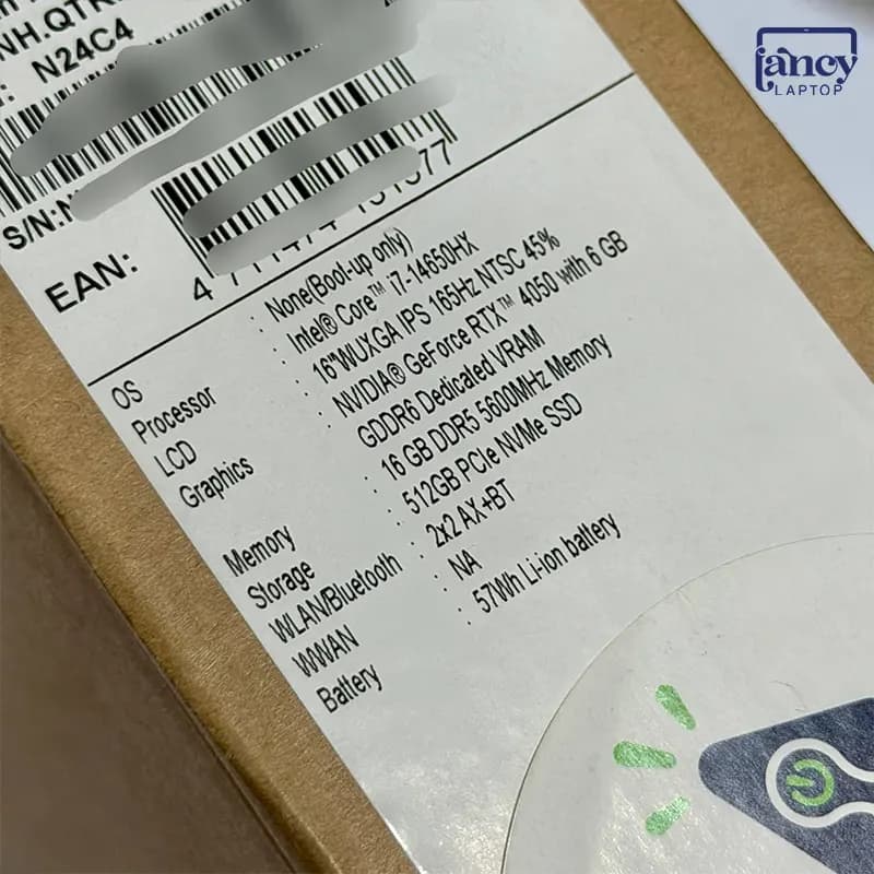 لپ تاپ اپن باکس 16 اینچی ایسر Nitro V16 Core i7-14650HX 16GB DDR5 512GB NVMe SSD NVIDIA GeForce RTX 4050 6GB GDDR6 165Hz — تصویر ۸