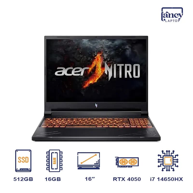 لپ تاپ اپن باکس 16 اینچی ایسر Nitro V16 Core i7-14650HX 16GB DDR5 512GB NVMe SSD NVIDIA GeForce RTX 4050 6GB GDDR6 165Hz