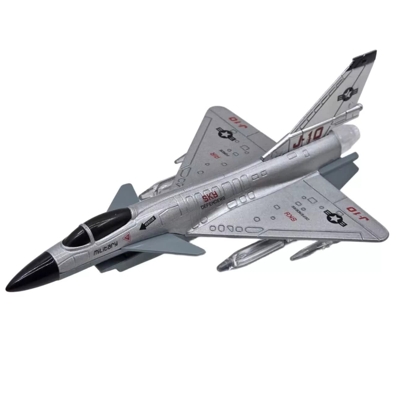 ماکت هواپیما ناب سل مدل جت جنگنده موزیکال چراغدار J-10 FIGHTER کدNAAB002