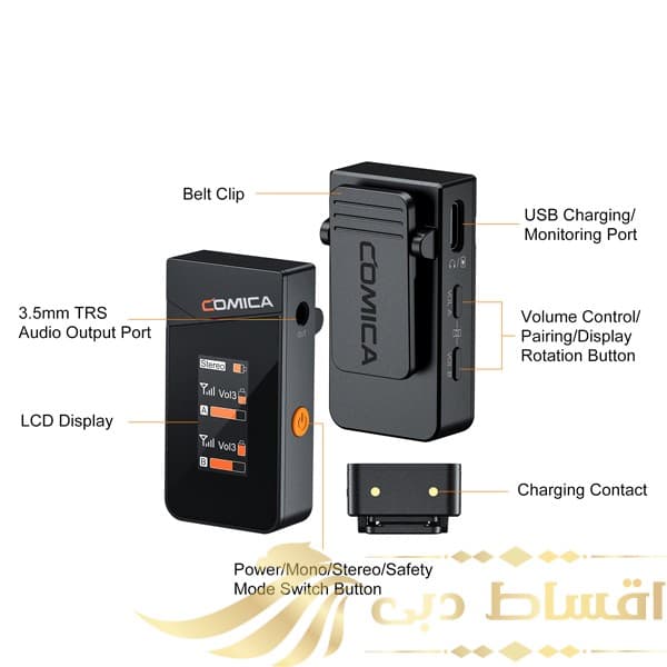 ست میکروفن بی سیم کامیکا مدل Vimo C2 — تصویر ۴