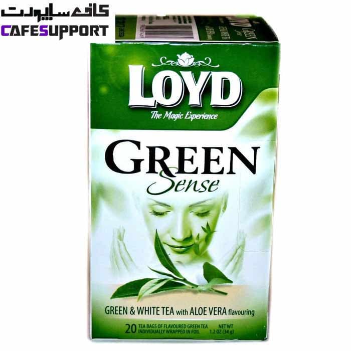 چای سبز و سفید لوید با طعم آلوئه ورا (بسته 20 عددی)