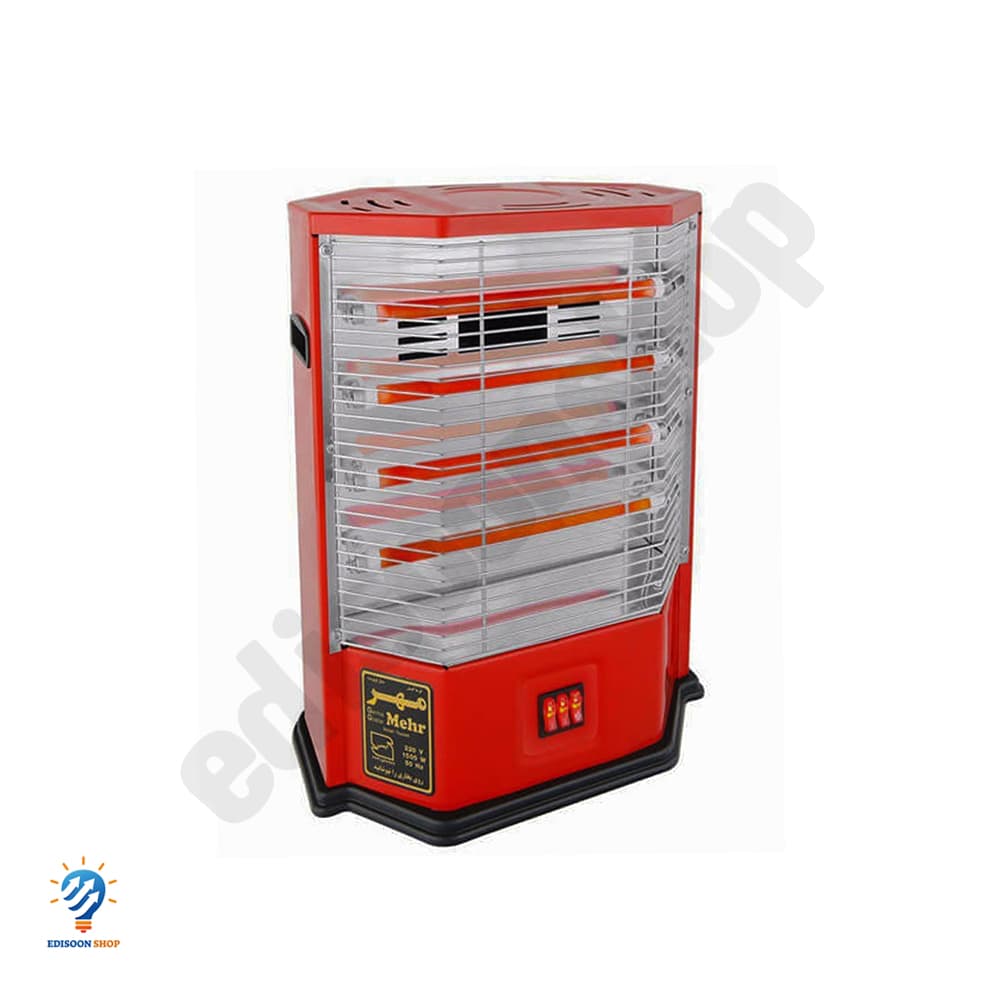 بخاری برقی 4 شعله فن دار ایستاده مهر مدل تویست 1500 وات