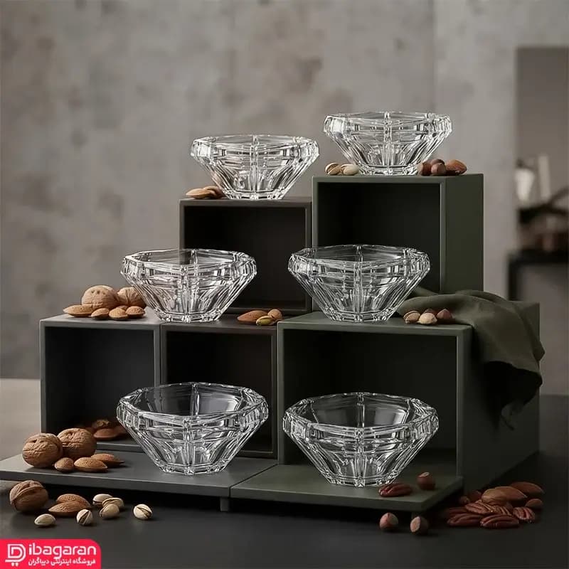 پیاله آجیل کوارتز 6 عددی