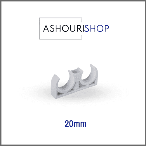 بست زوج لوله سفید سایز 20mm برند آذین