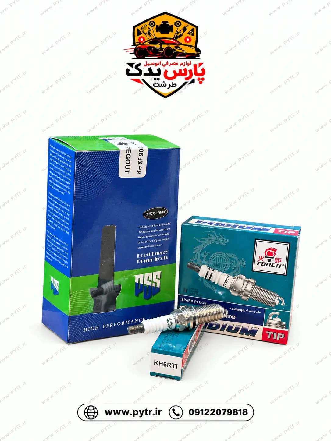 پک شمع تورچ TORCH کد KH6RTI و بوت وایر شمع پژو 206 تیپ 5