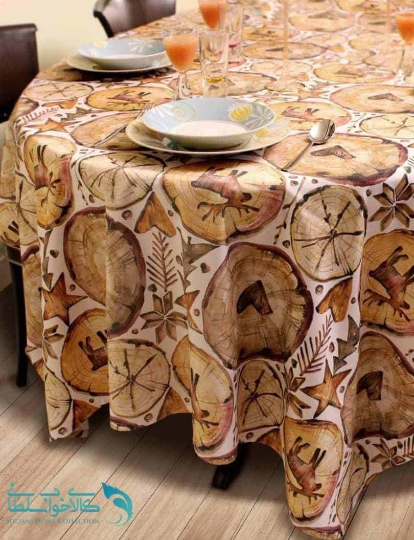 رومیزی طرح چوب مستطیل