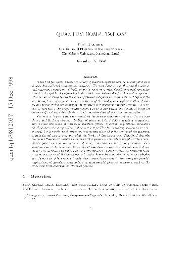 دانلود کتاب Quantum computation