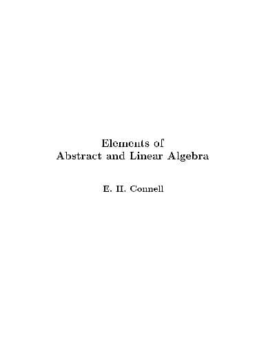 دانلود کتاب Elements of Abstract and Linear Algebra
