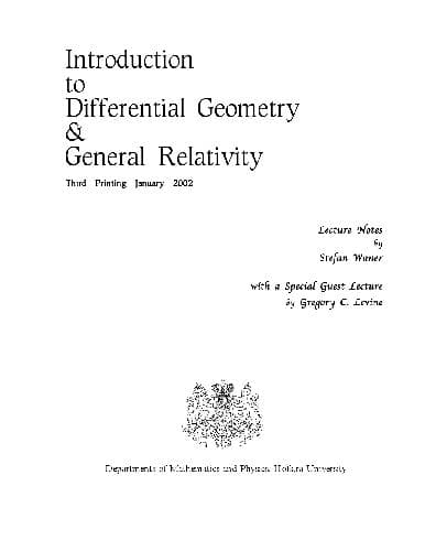 دانلود کتاب Intro to Differential Geometry and General Relativity