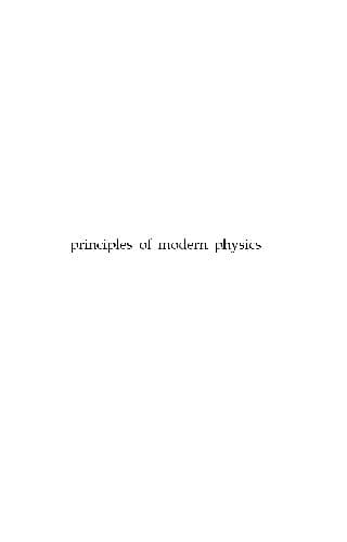 دانلود کتاب Principles of Modern Physics