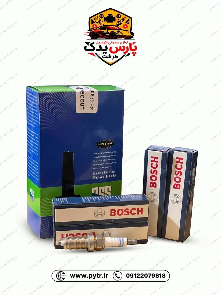پک شمع بوش آلمان +42 و بوت وایر شمع پژو 207 تیپ 5