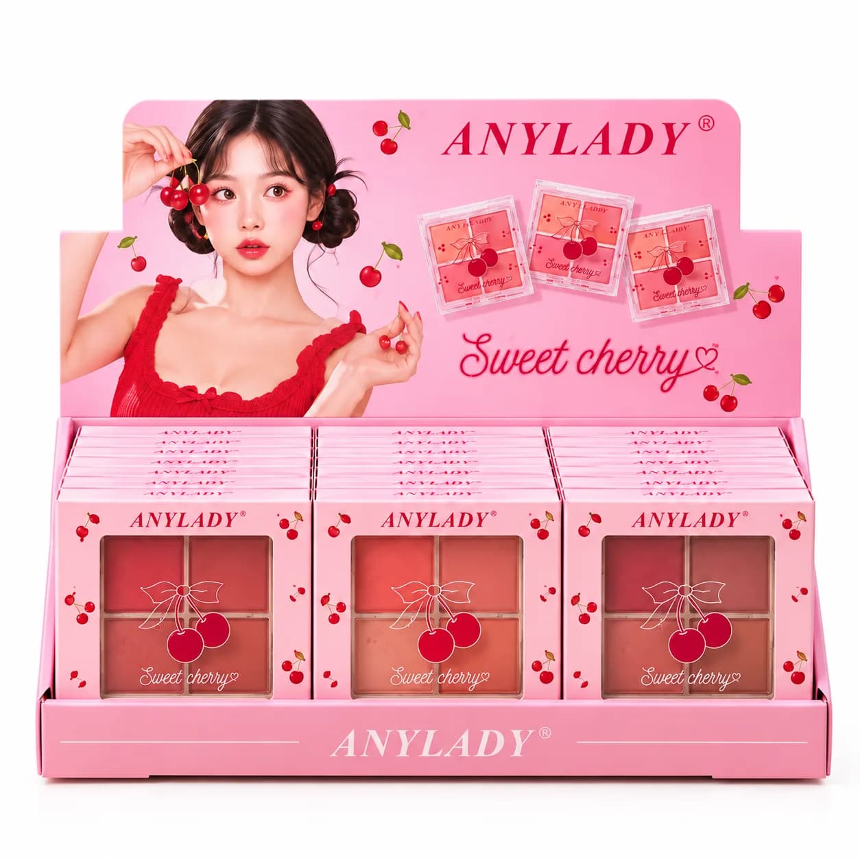 پالت رژگونه 4 رنگ آنی لیدی Anylady طرح گیلاس