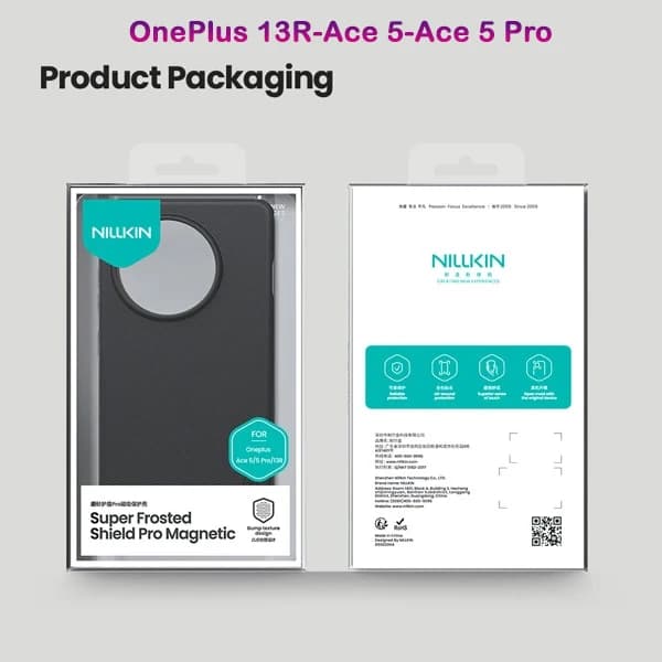 قاب ضد ضربه مگنتی OnePlus Ace 5 Pro مارک نیلکین مدل Super Frosted Shield Pro Magnetic — تصویر ۲