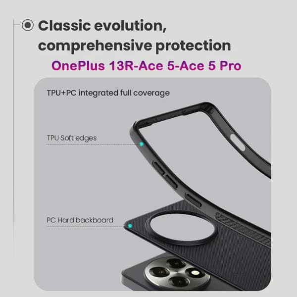 قاب ضد ضربه مگنتی OnePlus Ace 5 Pro مارک نیلکین مدل Super Frosted Shield Pro Magnetic — تصویر ۳