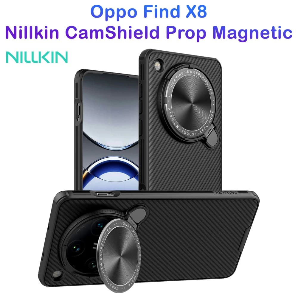 قاب ضد ضربه مگنتی کمرا استند Oppo Find X8 مارک نیلکین مدل Camshield Prop Magnetic