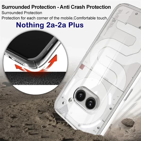 قاب شفاف تمام کریستالی Nothing Phone 2a مارک LEXOM — تصویر ۲