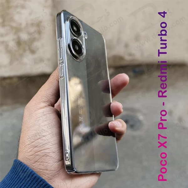 قاب شفاف تمام کریستالی Xiaomi Redmi Turbo 4 مارک LEXOM — تصویر ۳