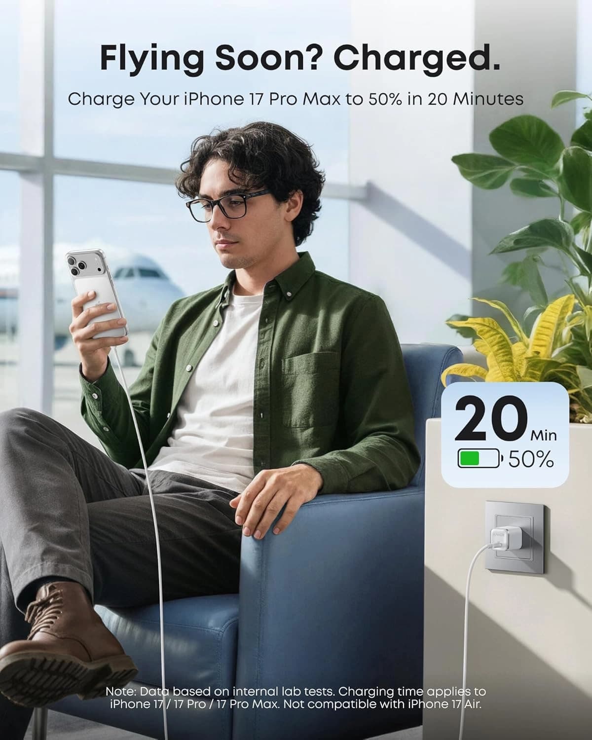 شارژر فست 45 وات هوشمند Anker مدل B2692 با کابل USB-C — تصویر ۲