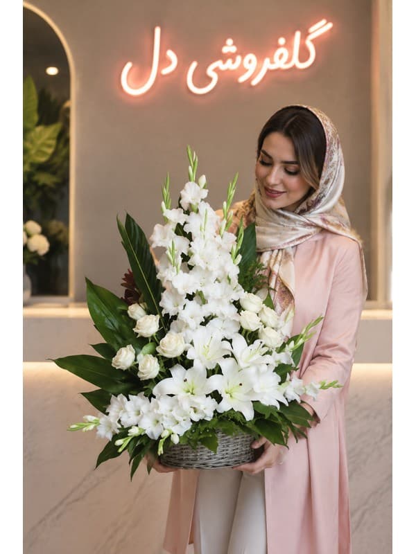 سبد گل سیدخندان سبد گل برای در سیدخندان
