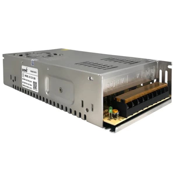 منبع تغذیه سوئیچینگ فن دار 12 ولت 30 آمپر Scovo SC-12V-30A — تصویر ۴