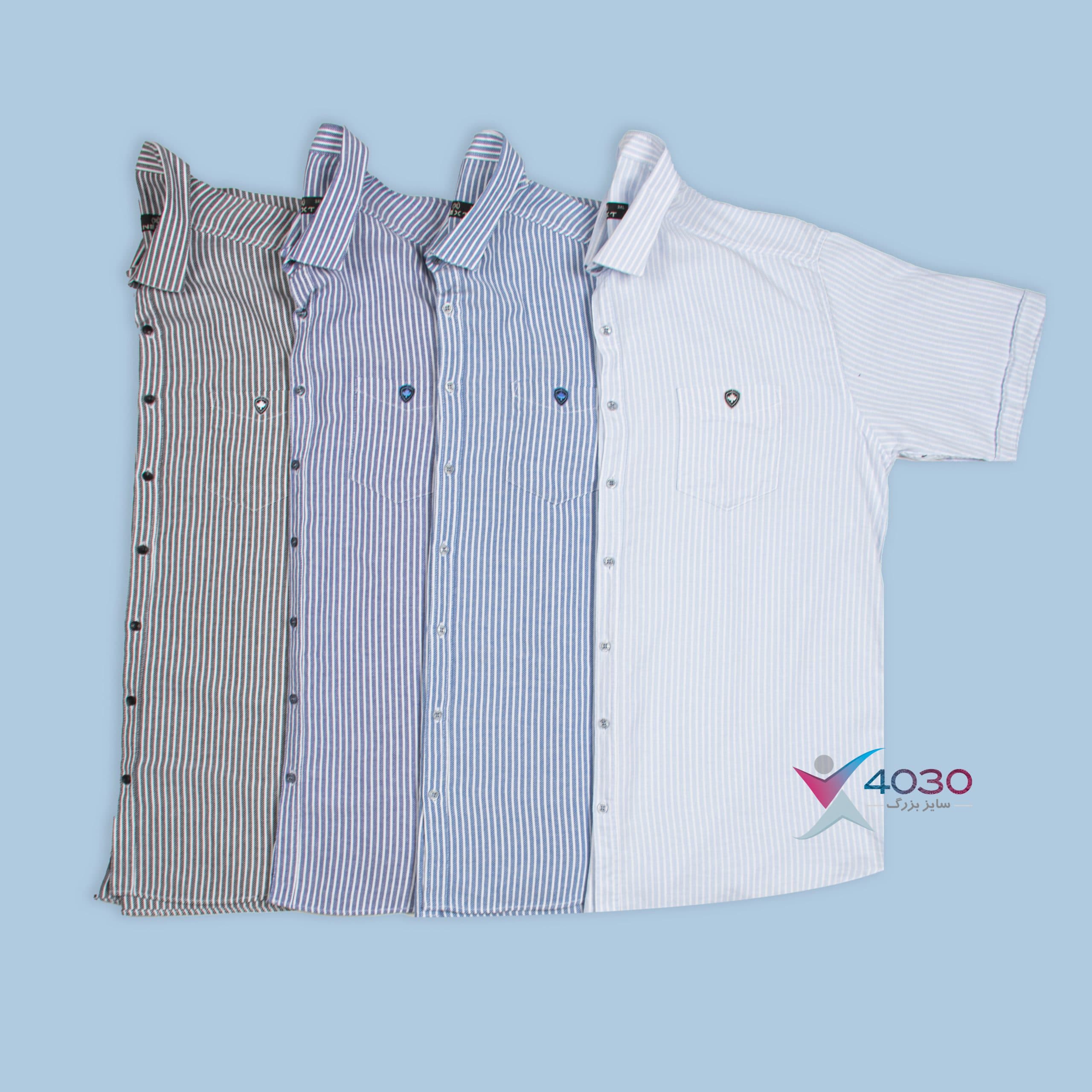 پیراهن آستین کوتاه Stripes راه راه اورجینال سایزبزرگ ( 2691 )