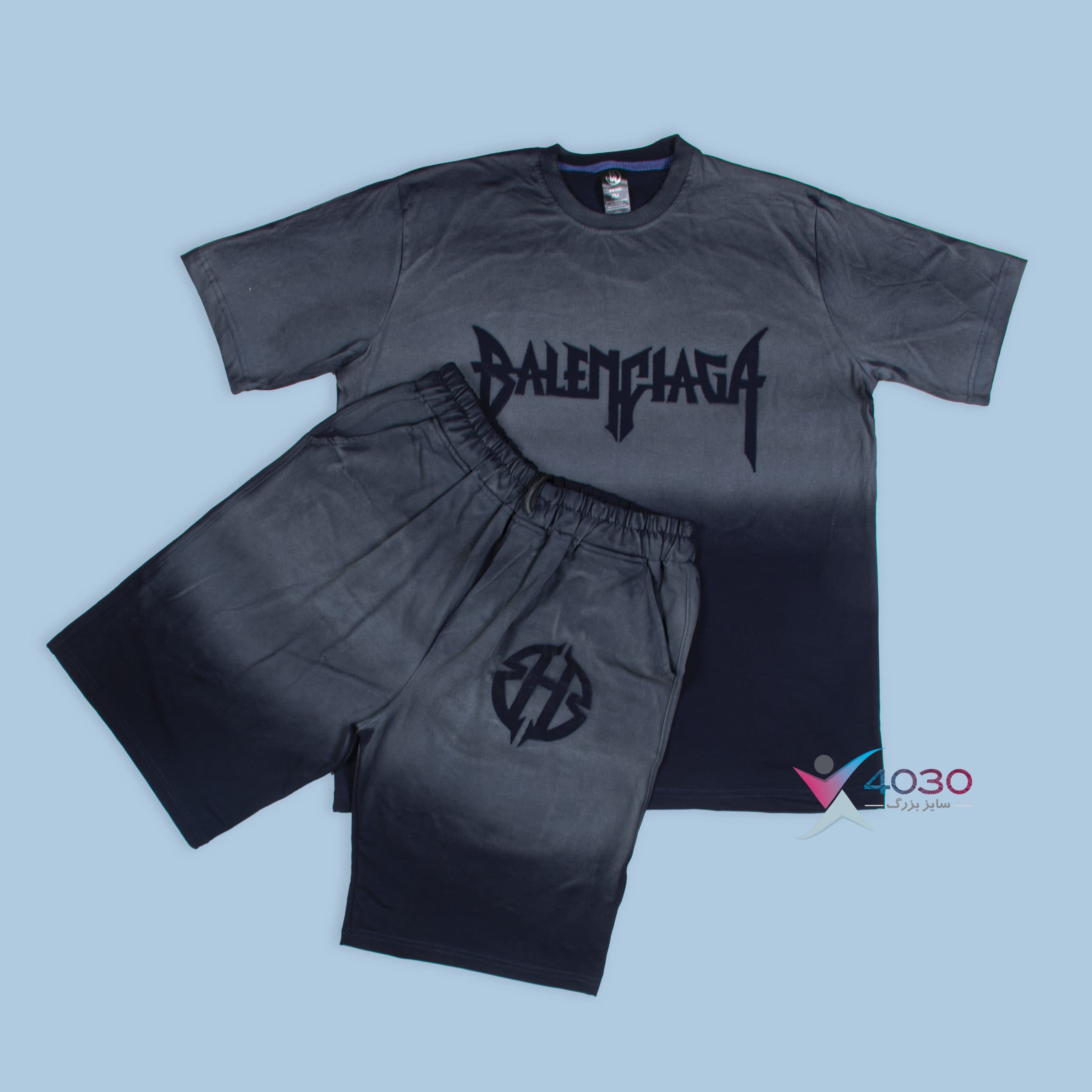 ست تیشرت و شلوارک BALENCIAGA سایزبزرگ ( 8217 )