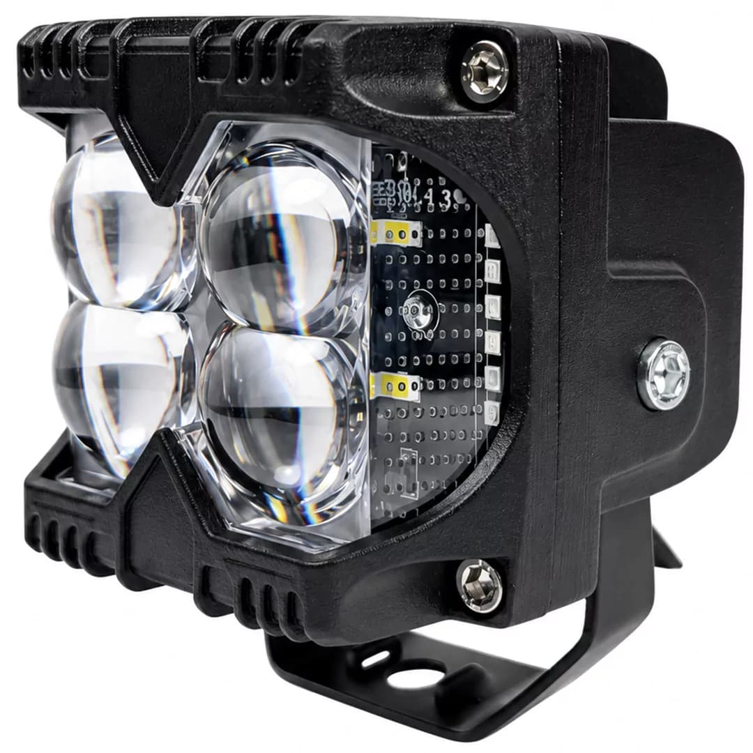 پروژکتور 4 لنز بغل پلیسی مدل BLACK LED WORK LIGHT