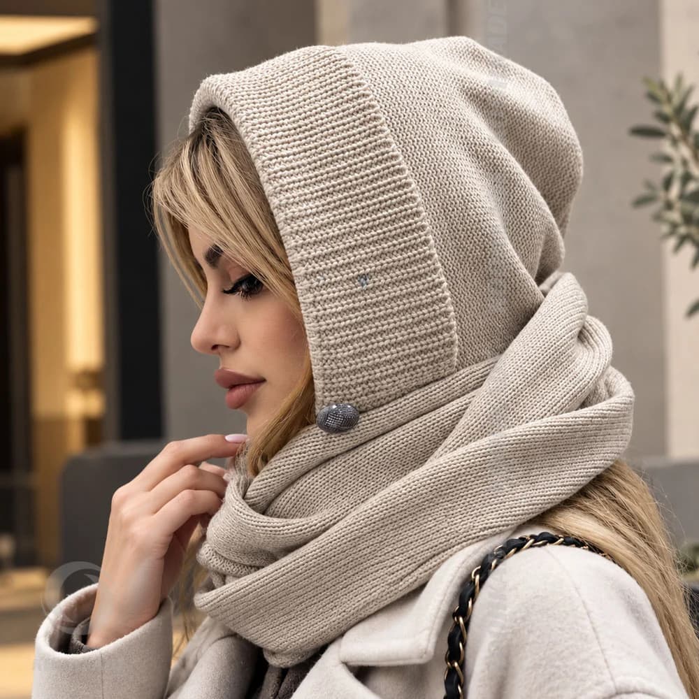 هود شال بافت مدل Winter Muse — تصویر ۸