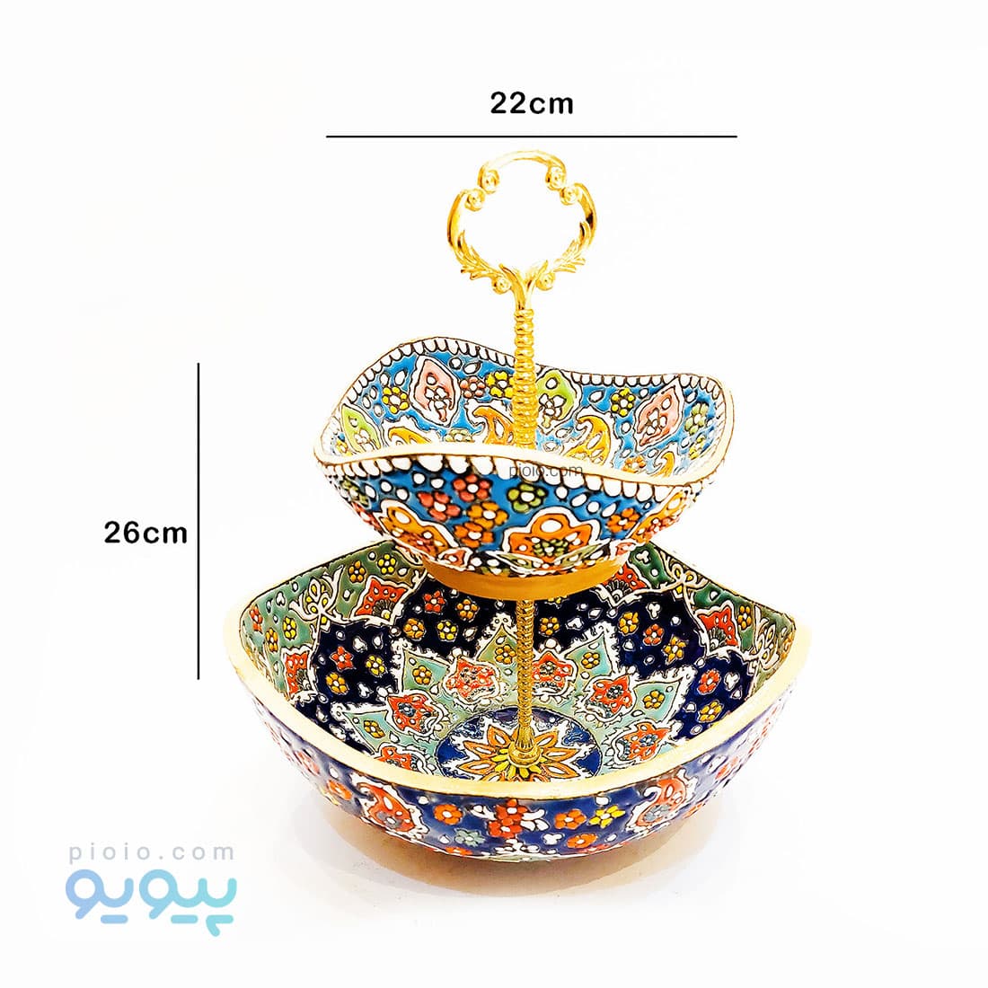 آجیل خوری دو طبقه میناکاری