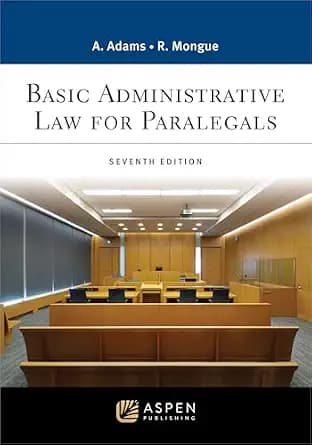 و دانلود نسخه کامل کتاب زبان اصلی Basic Administrative Law for Paralegals (Aspen Paralegal Series) PDF | دانلود کتاب خارجی