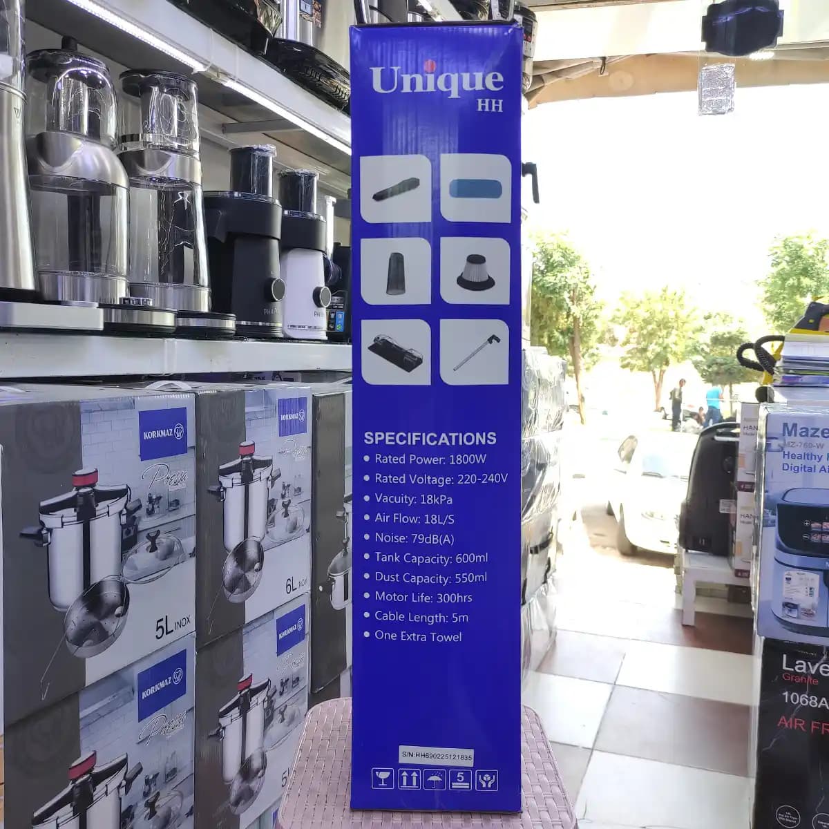 جاروبرقی یونیک طی دار دوکاره ۱۸۰۰ وات گارانتی دار مدل UNI-1362H — تصویر ۷