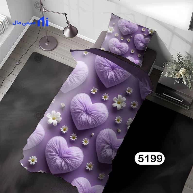 روتختی طرح قلب و گل مینا سه بعدی 5199