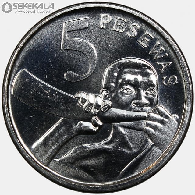 سکه 5 پسوا کمیاب غنا 2007