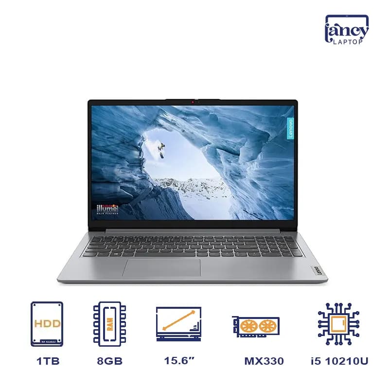 لپ تاپ استوک 15.6 اینچی لنوو IdeaPad L3 Core i5-10210U 8GB DDR4 1TB HDD NVIDIA GeForce MX330 2GB