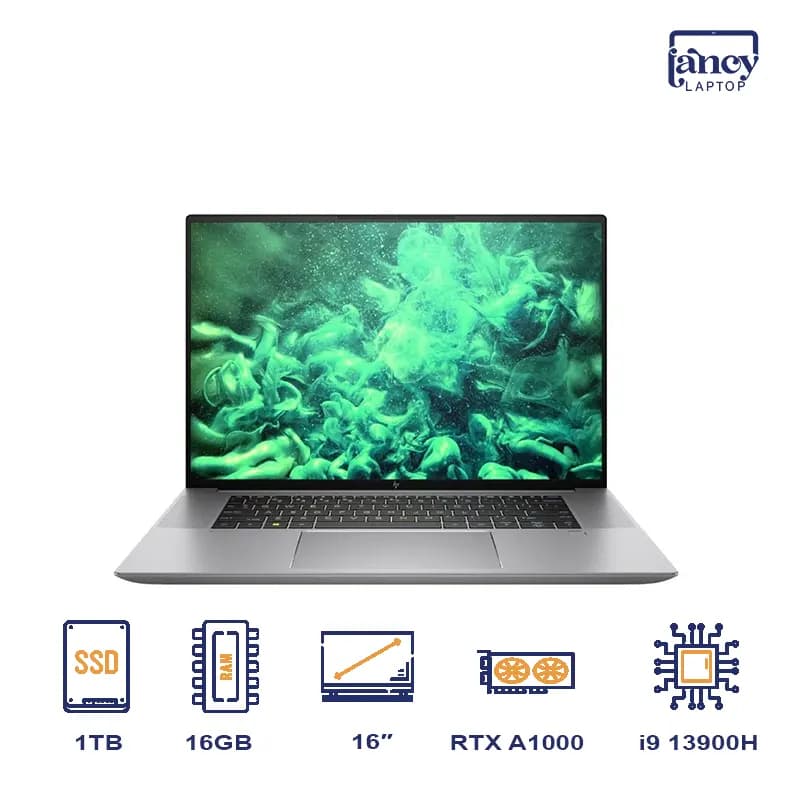 لپ تاپ استوک 16 اینچی اچ پی ZBook Studio G10 Core i9-13900H 16GB DDR5 1TB NVMe SSD NVIDIA GeForce RTX A1000 6GB GDDR6 4K OLED Touch