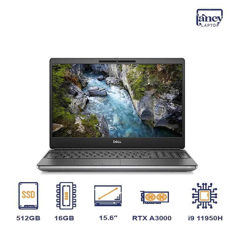 لپ تاپ استوک 15.6 اینچی دل Precision 7560 Core i9-11950H 16GB DDR4 512GB NVMe SSD NVIDIA RTX A3000 6GB GDDR6