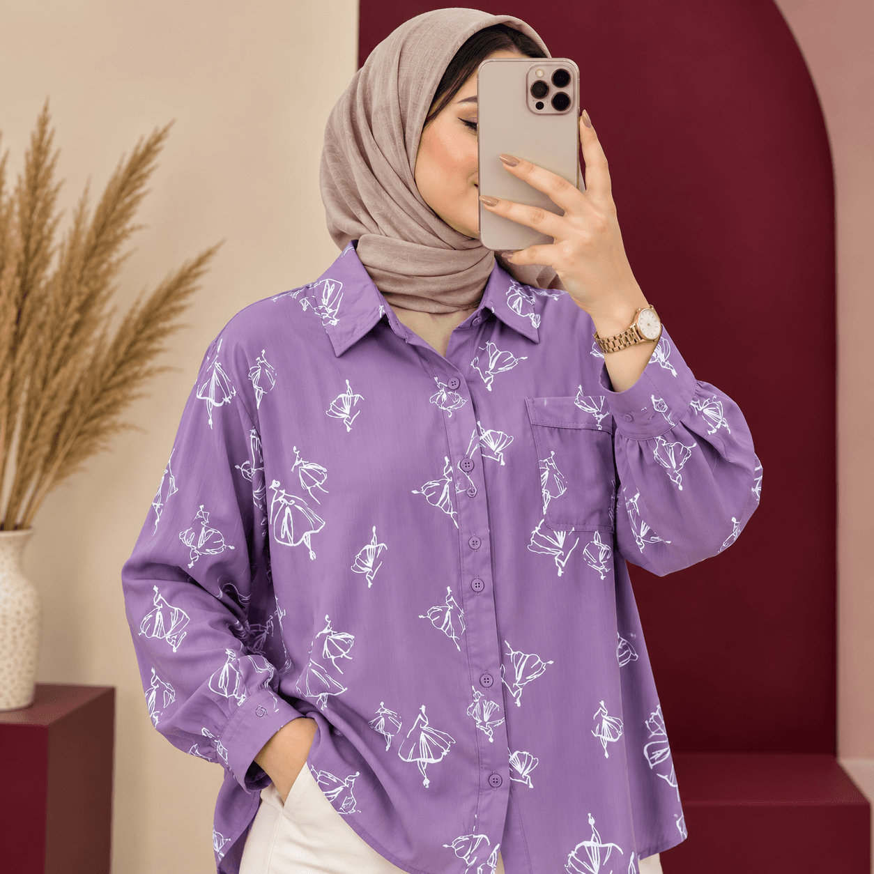 شومیز وارداتی نخ تایلندی مدل بالرین | کد 6074