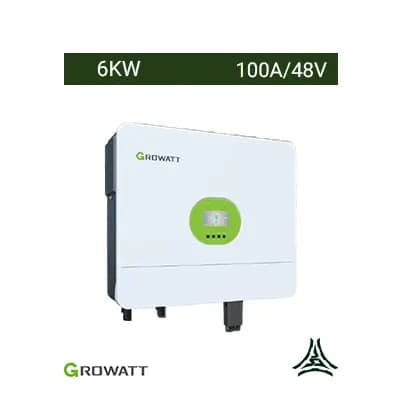 سانورتر 6 کیلووات 48 ولت 100 آمپر MPPT برند Growatt مدل SPF 6000 ES-H