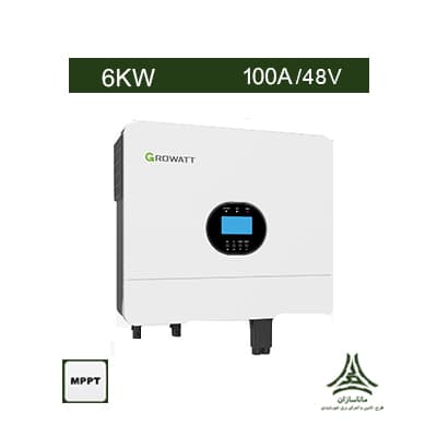 سانورتر 6 کیلووات 48 ولت 100 آمپر MPPT برند Growatt مدل SPF 6000 ES Plus