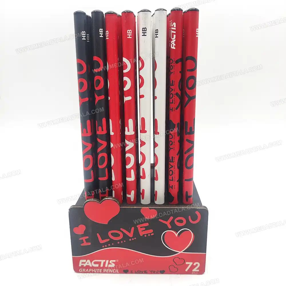 مداد مشکی فانتزی فکتیس I LOVE YOU