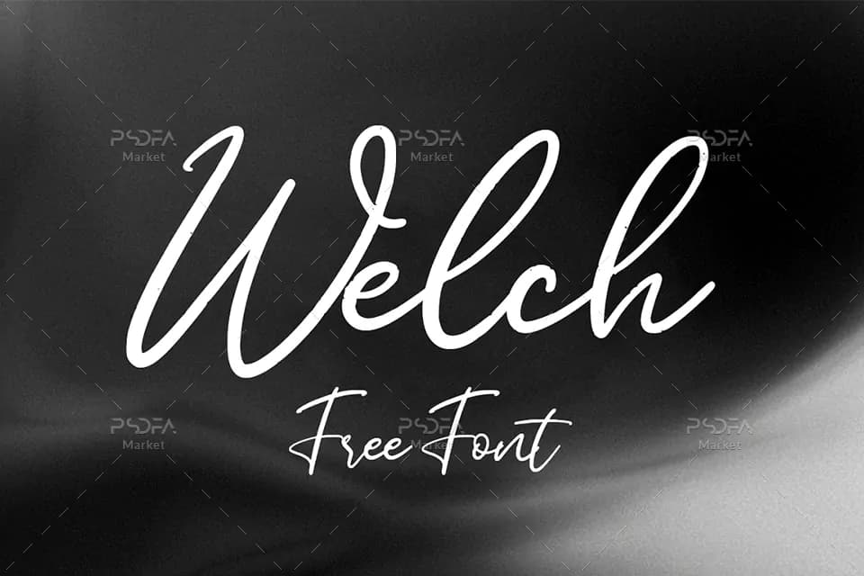 اسکریپت فونت امضایی Welch مناسب برای طراحی و گرافیک