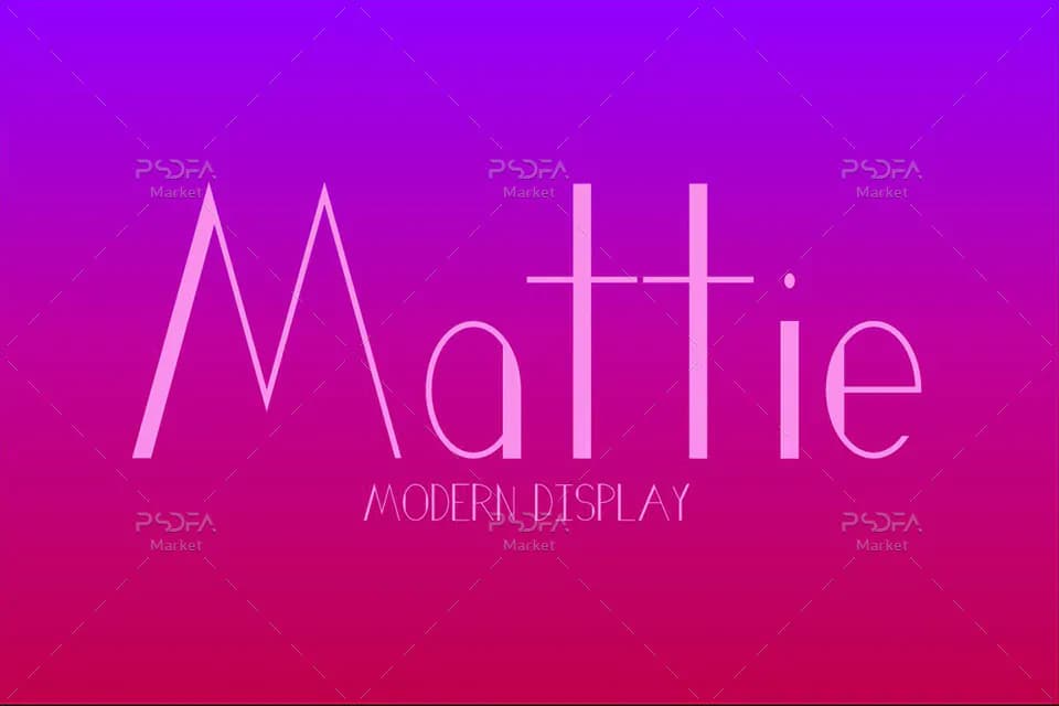 فونت انگلیسی و تایپوفیس Mattie مناسب برای طراحی و گرافیک