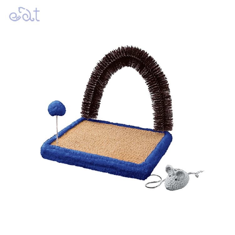 اسکرچر زمینی برسدار برند نیناپت NinaPet (رنگ سرمه ای به همراه کت نیپ)