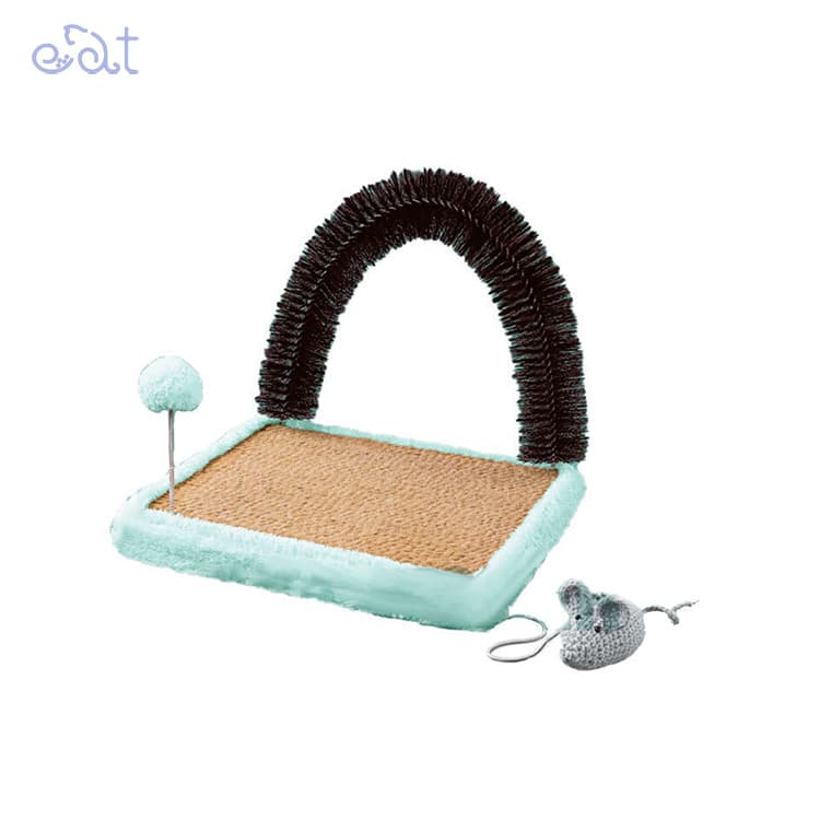 اسکرچر زمینی برسدار برند نیناپت NinaPet (رنگ آبی به همراه کت نیپ)