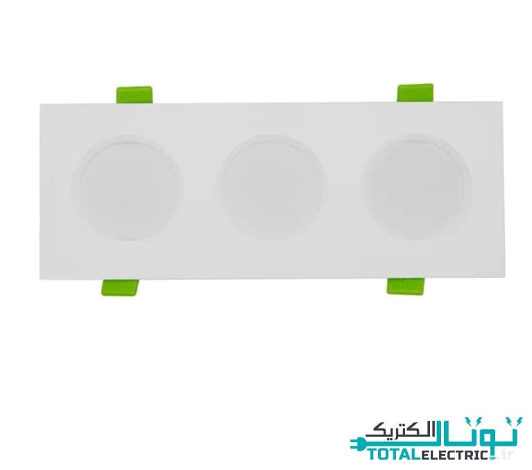 چراغ سقفی توکار سولاریس 3*5 وات پارس شعاع